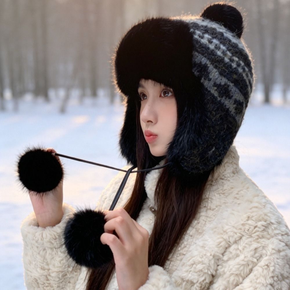 Trapper Hat Ear Flap - قبعة ترابر أنيقة مصنوعة من البوليستر