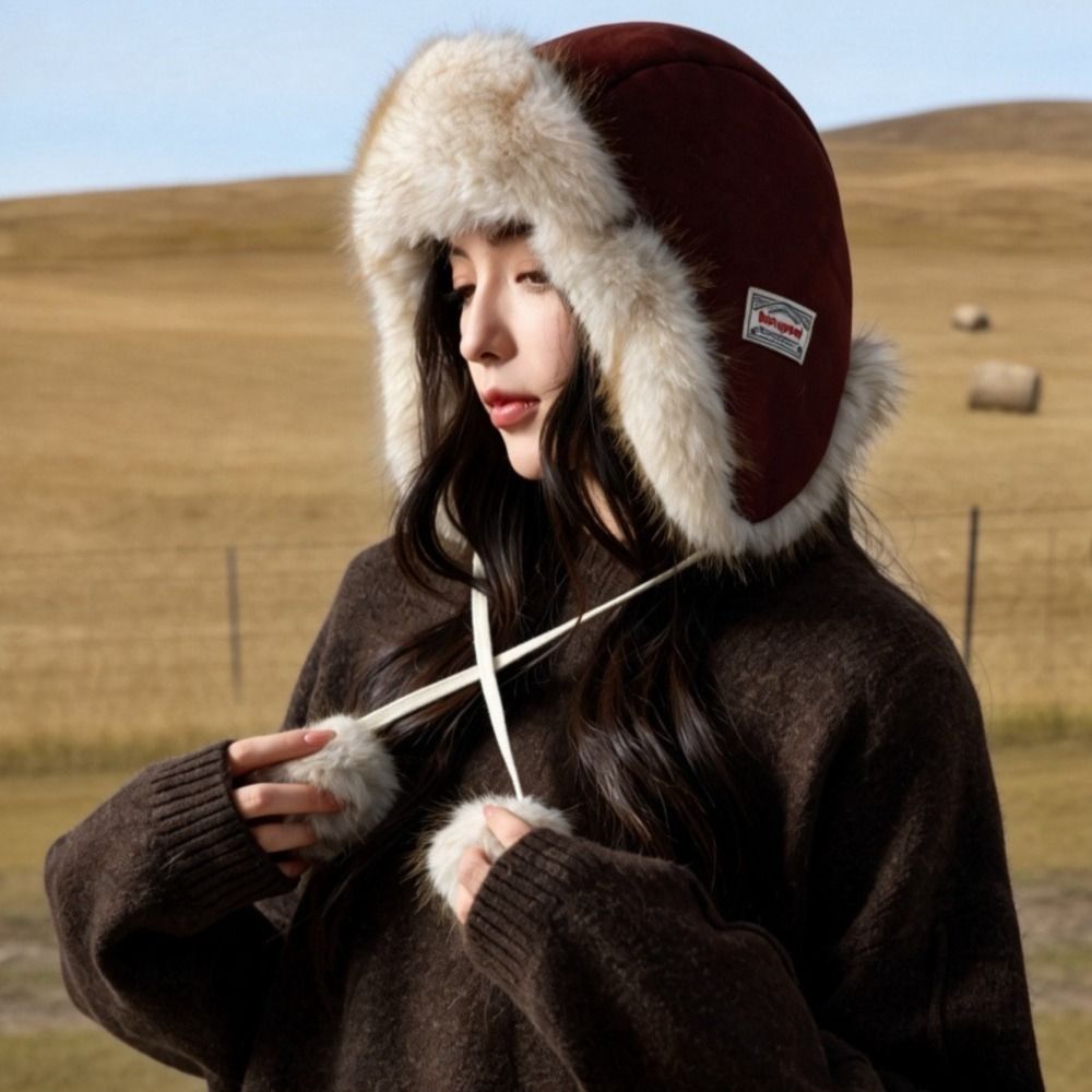 Trapper Hat Ear Flap - قبعة ترابر مبطنة بالفليس البوليستر، مقاومة