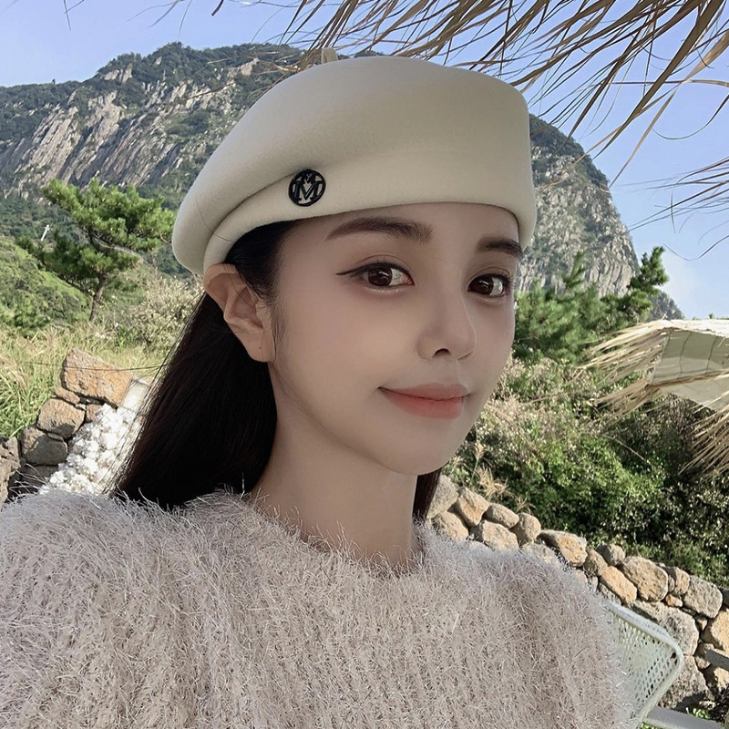 قبعة من الصوف الأبيض للنساء -  - مراجعة Beret French Wool وسعره