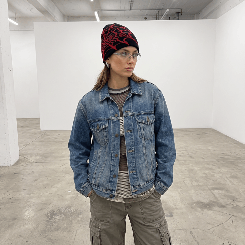 قبعات بيني ناعمة بنمط شبكة الع - مراجعة Beanie Cuffed Knit وسعره