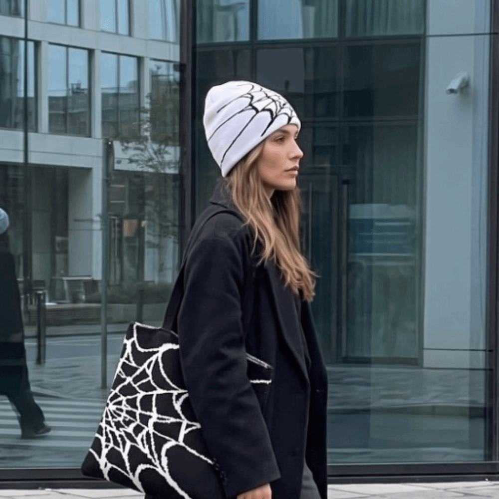 قبعات بيني ناعمة بنمط شبكة الع - مراجعة Beanie Cuffed Knit وسعره