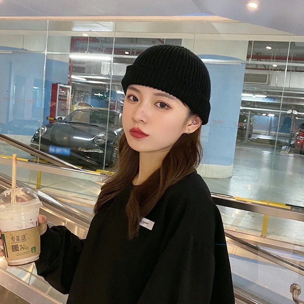 قبعة شتوية للجنسين بلون موحد م - مراجعة Beanie Cuffed Knit وسعره
